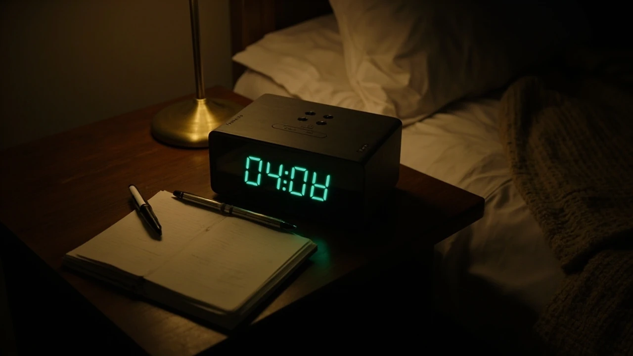 04:04 bedeutung – Anzeige einer Digitaluhr mit der Uhrzeit 04:04